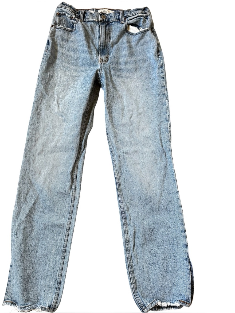 Abercrombie & Fitch The 90s Straight Ultra High Rise Jeans Size 30 Light Wash